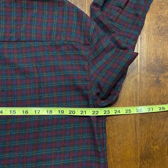 Madewell Red Green Plaid Checkered Lightweight Flannel Women's Size Small - Picture 7 of 10